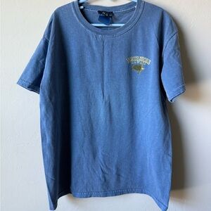 Blue 84 Vintage Blue Tee with Turtle Graphic